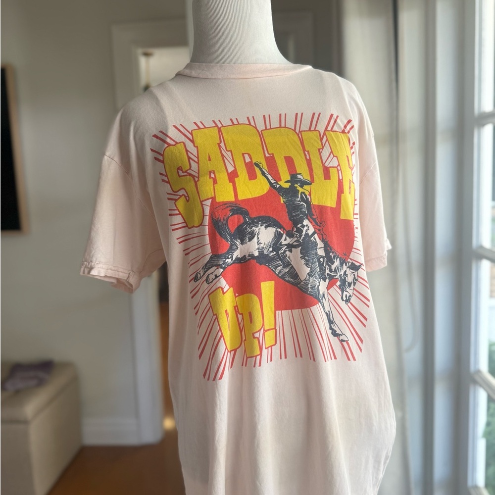 Anthropologie Retrobrand Los Angeles Saddle Up Graphic Tee in size Medium - Picture 1 of 9